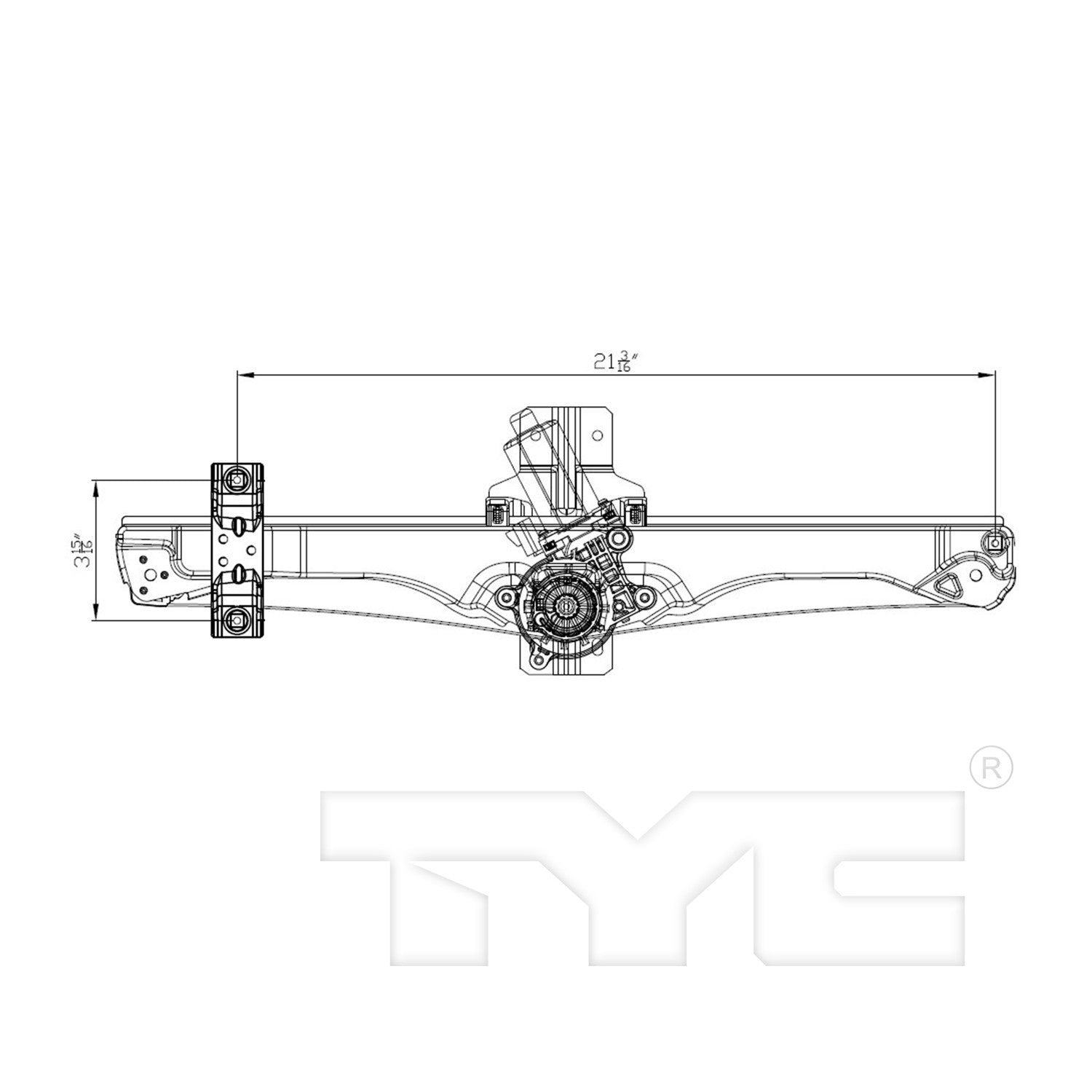TYC Power Window Motor and Regulator Assembly 660586 image 3