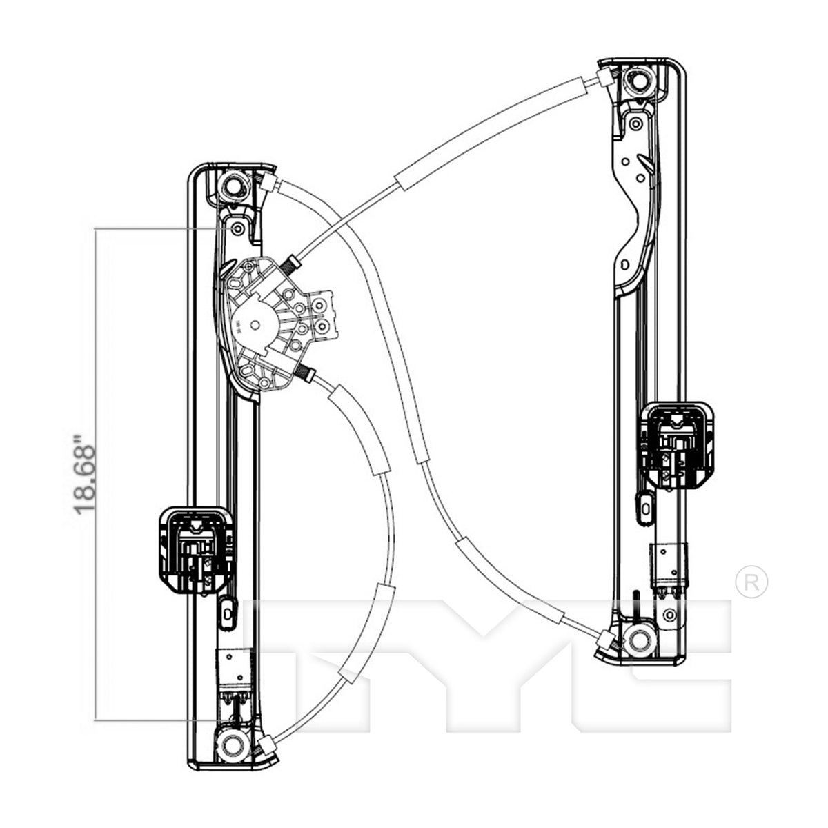 TYC Power Window Motor and Regulator Assembly 660592
