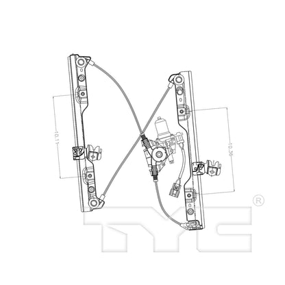 TYC Power Window Motor and Regulator Assembly 660599