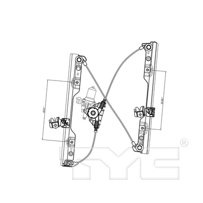 TYC Power Window Motor and Regulator Assembly 660600
