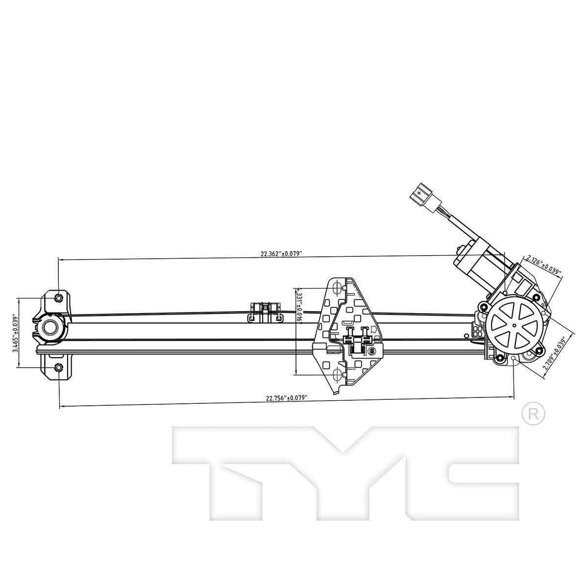 TYC Power Window Motor and Regulator Assembly 660601