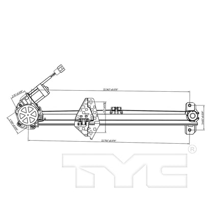 TYC Power Window Motor and Regulator Assembly 660602