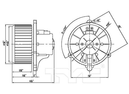 TYC HVAC Blower Motor 700208
