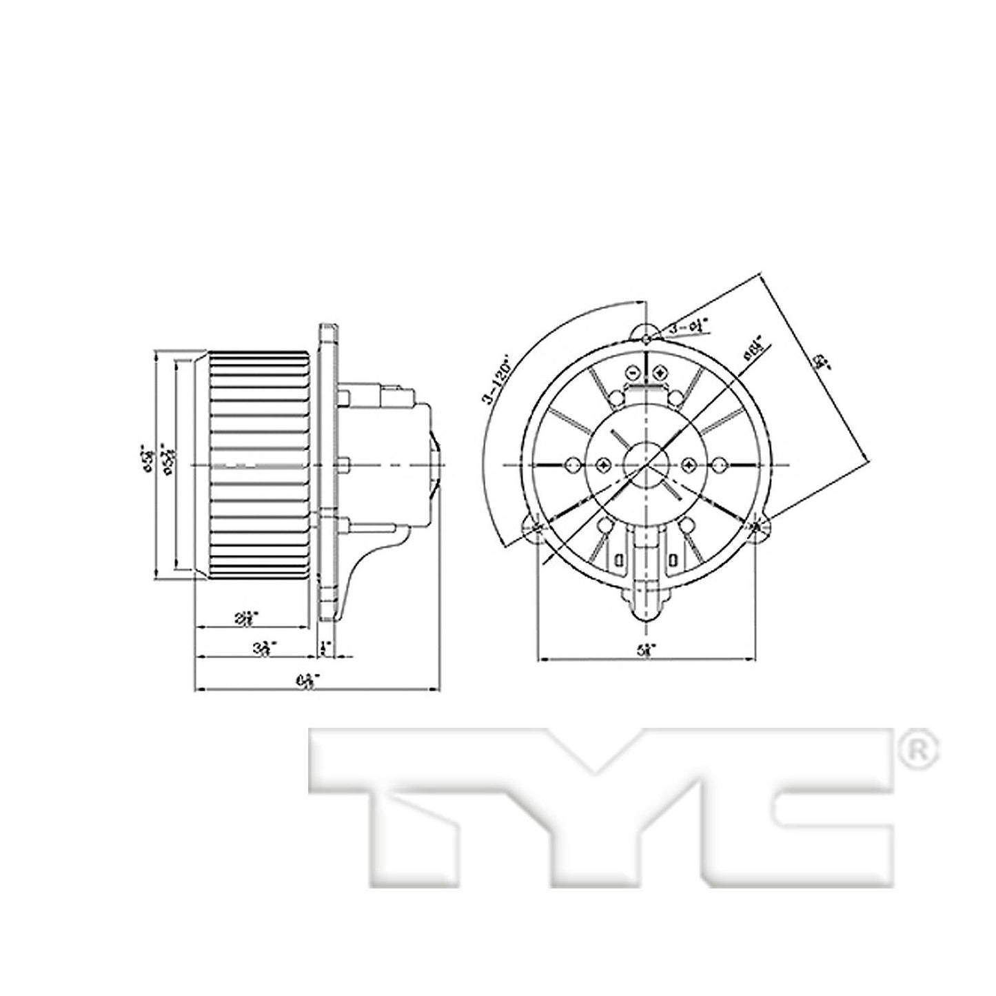 TYC HVAC Blower Motor 700208