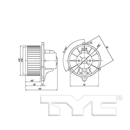 TYC HVAC Blower Motor 700208