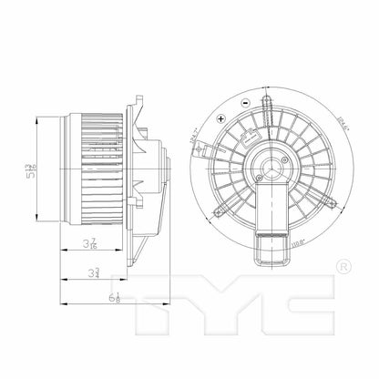 TYC HVAC Blower Motor 700216