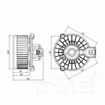 TYC HVAC Blower Motor