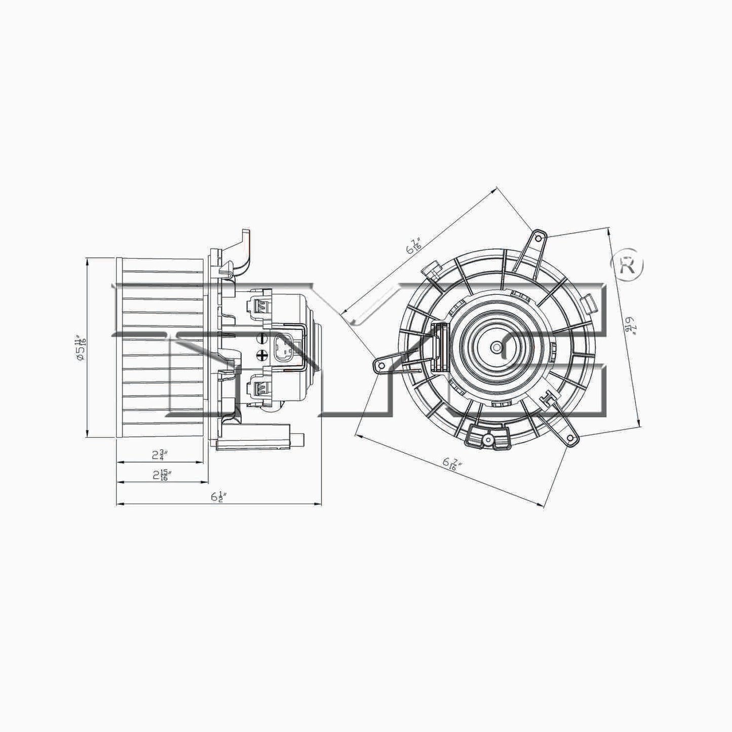 TYC HVAC Blower Motor 700267