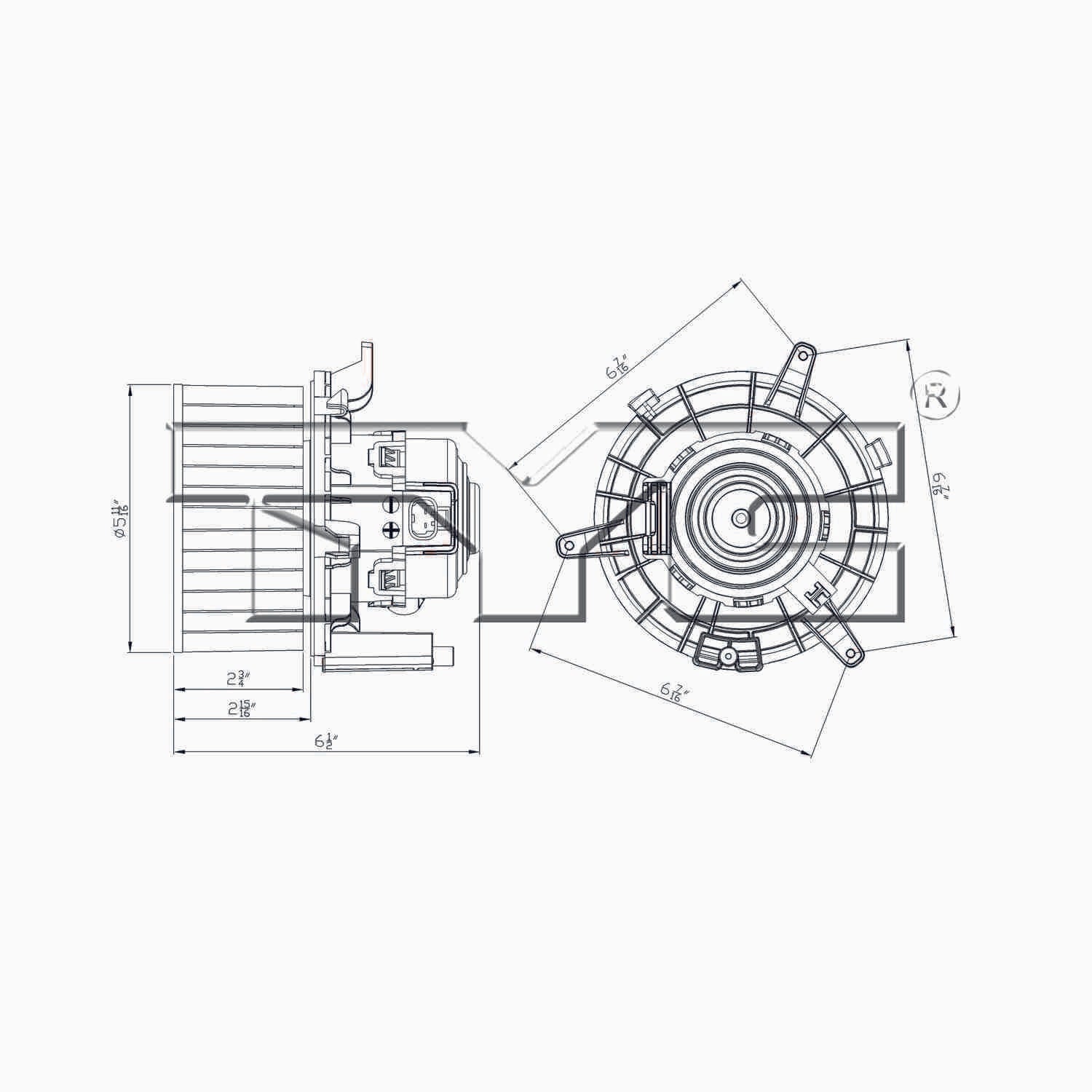 TYC HVAC Blower Motor 700267