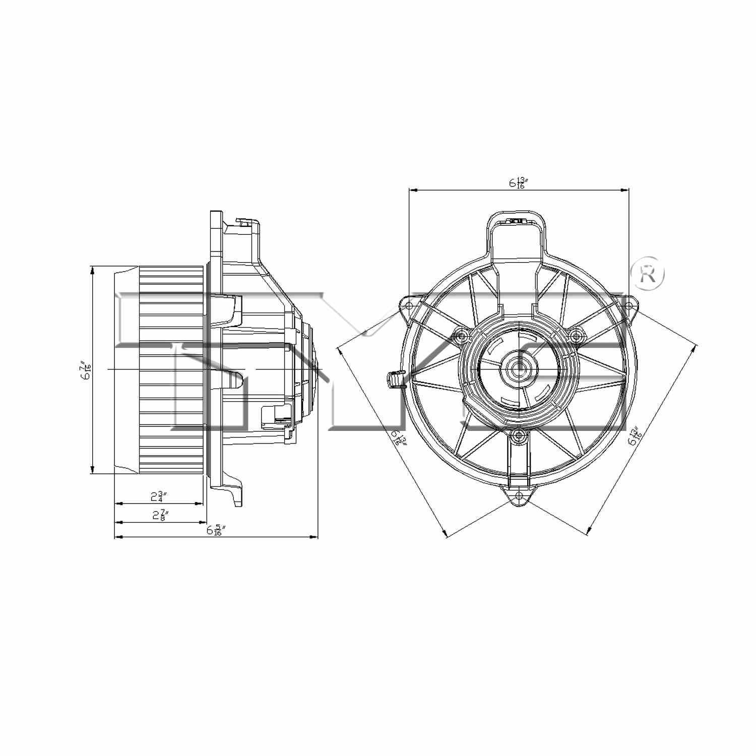 TYC HVAC Blower Motor 700270