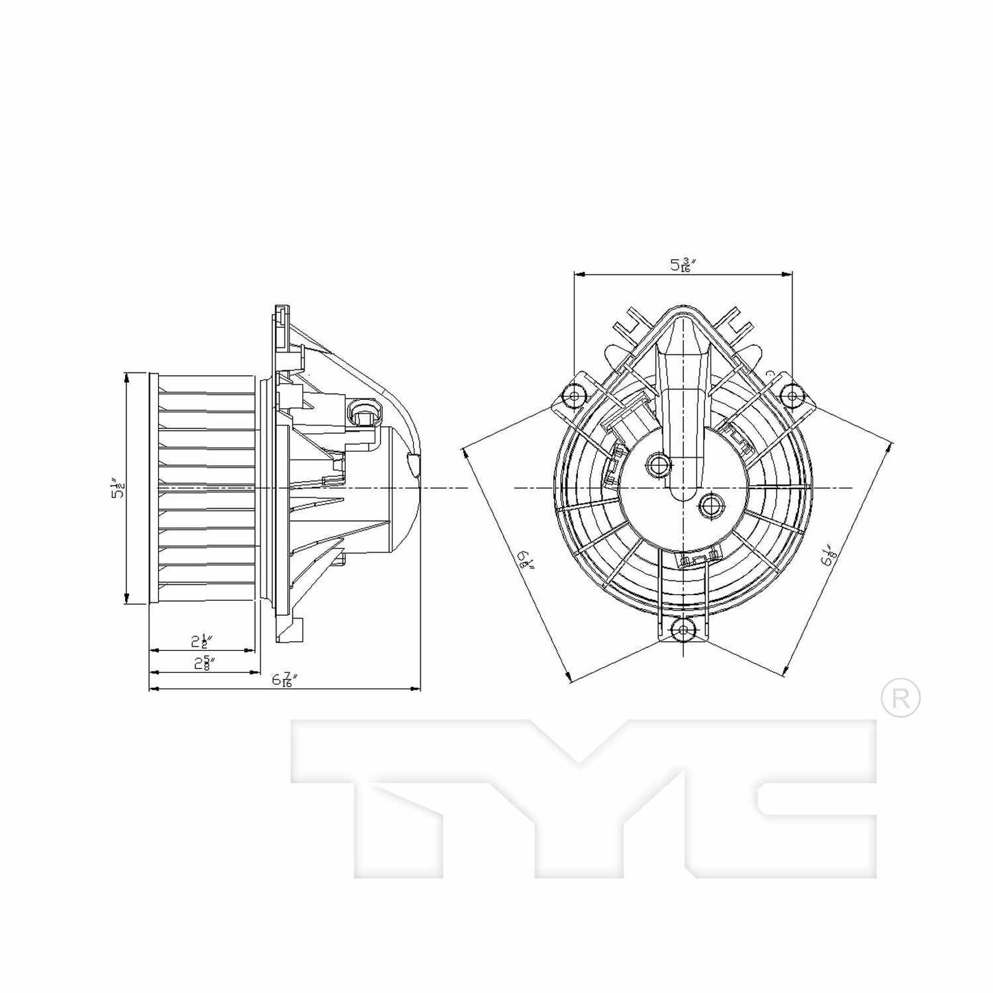 TYC HVAC Blower Motor 700271