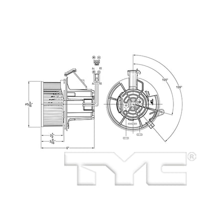 TYC HVAC Blower Motor 700277