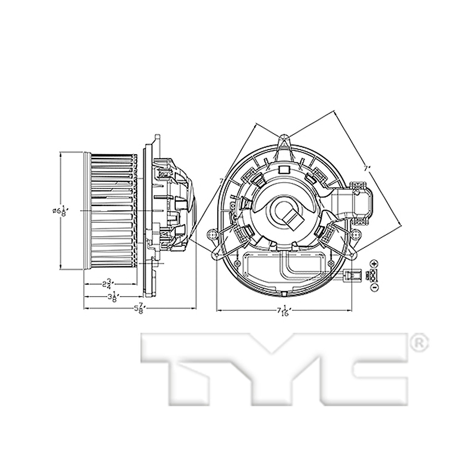TYC HVAC Blower Motor 700281 image 4