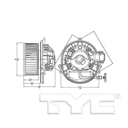 TYC HVAC Blower Motor 700281 image 4