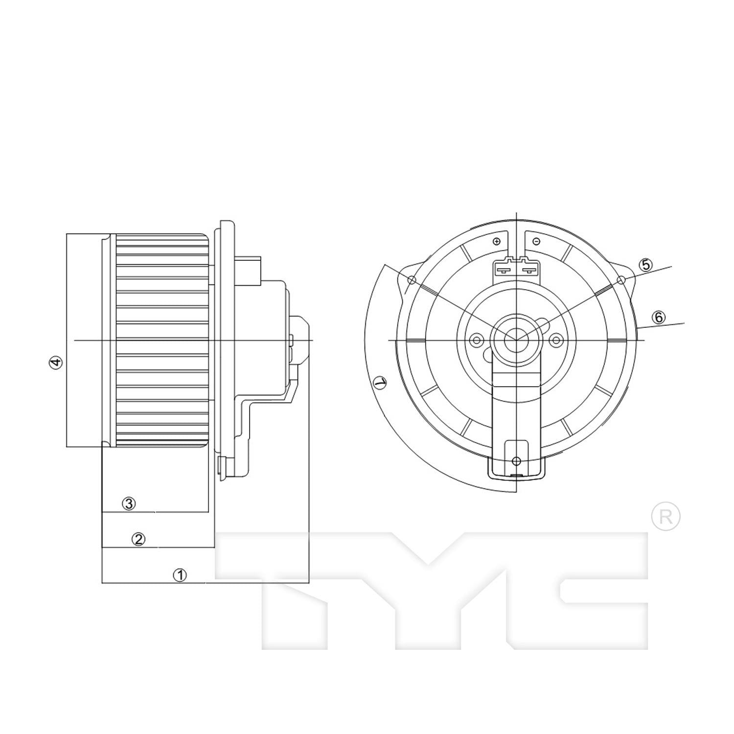 TYC HVAC Blower Motor 700283