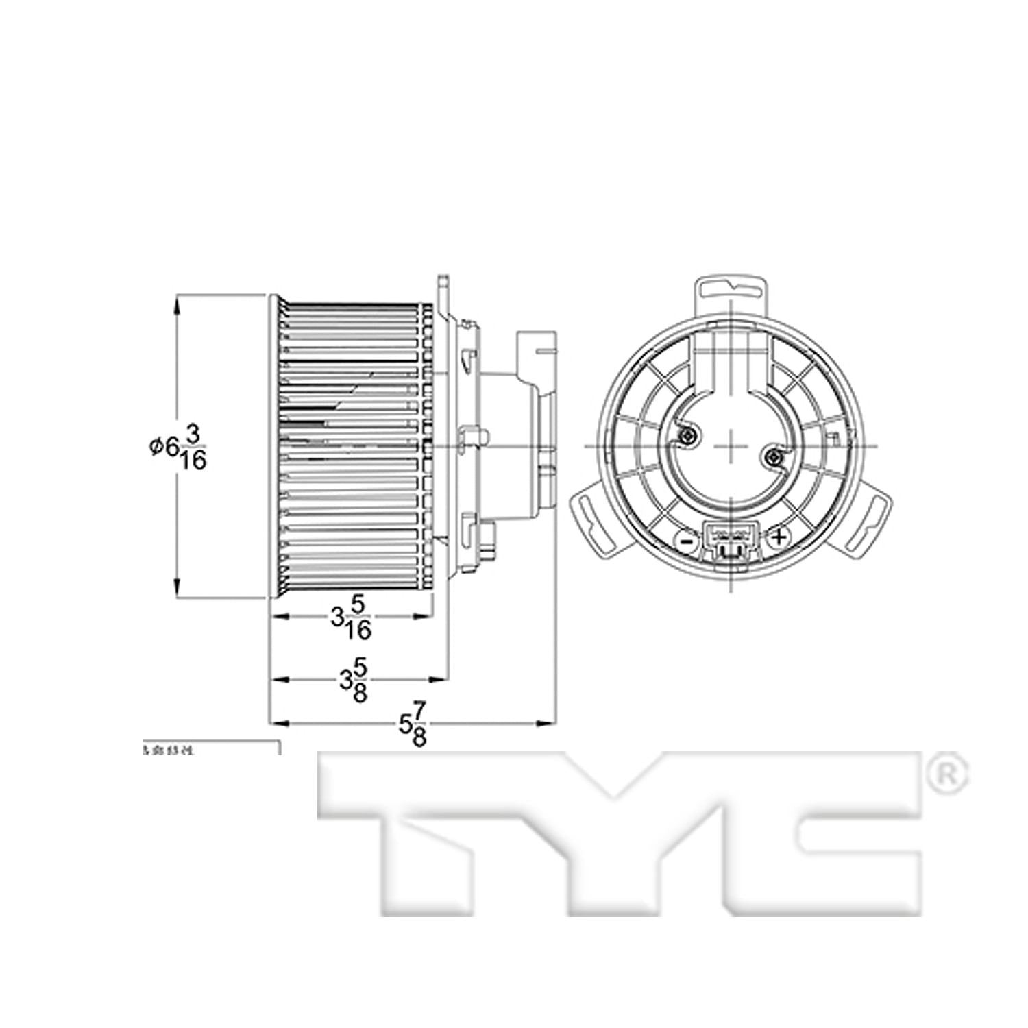 TYC HVAC Blower Motor 700284