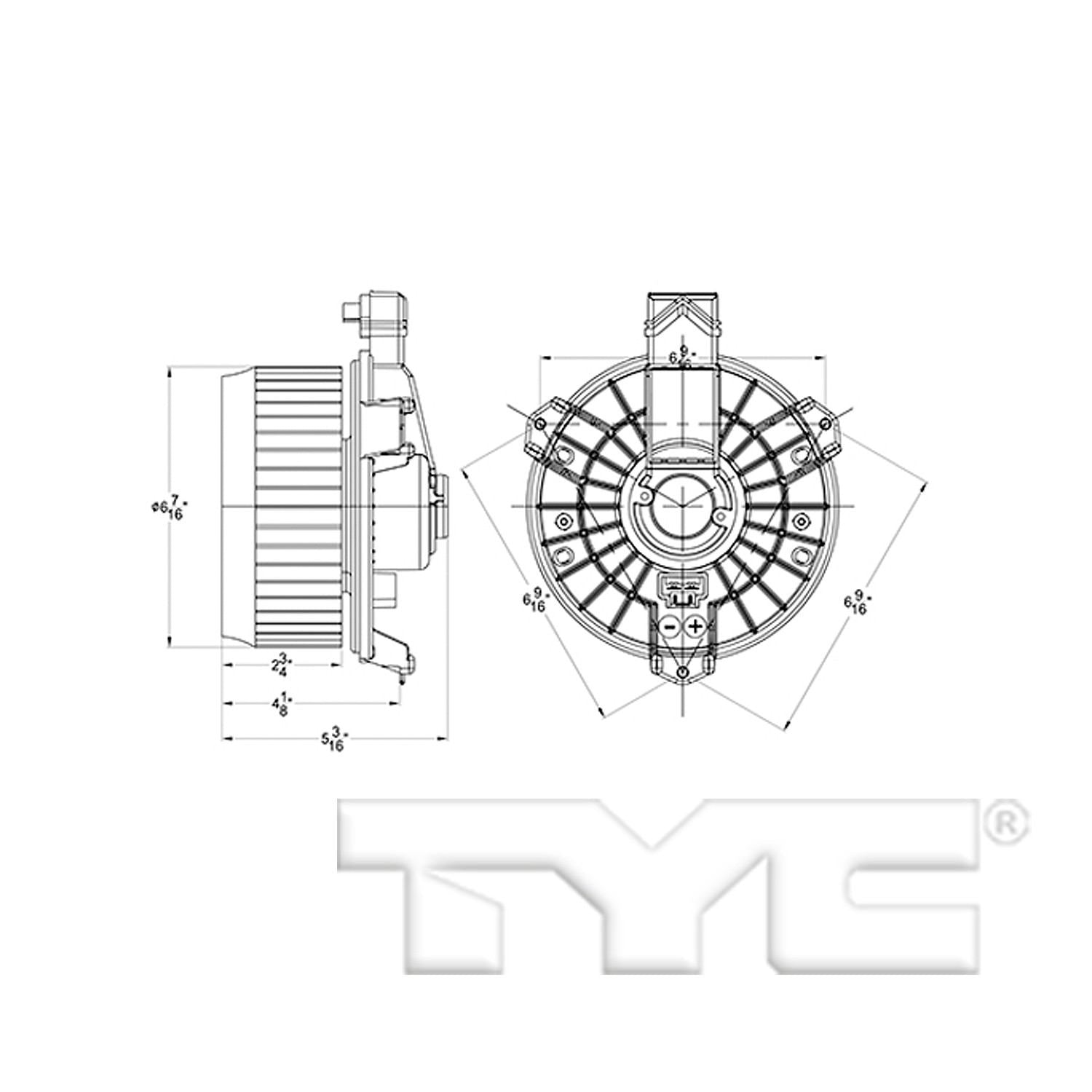 TYC HVAC Blower Motor 700289