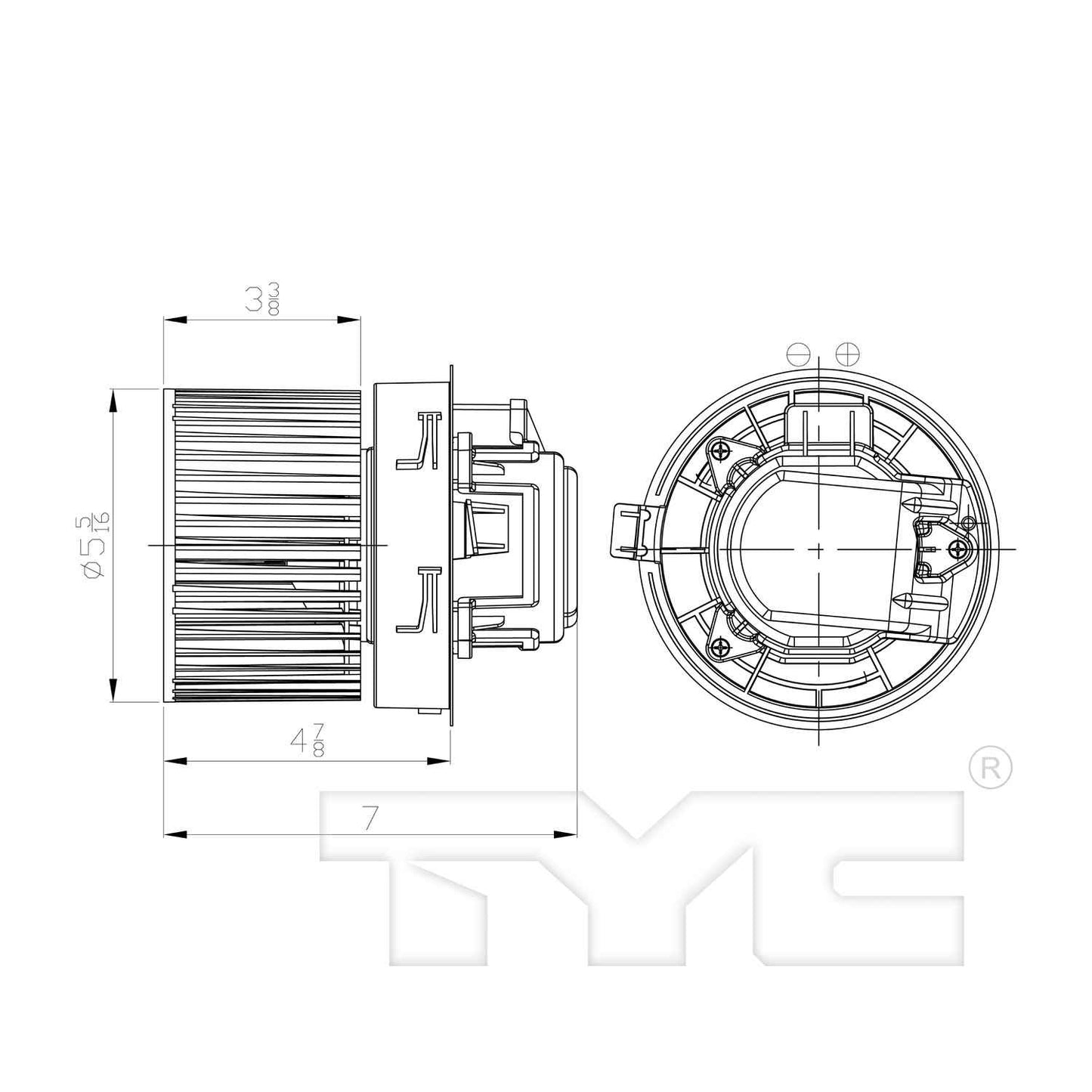 TYC HVAC Blower Motor 700295