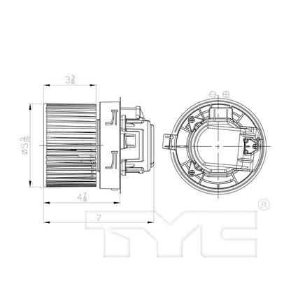 TYC HVAC Blower Motor 700295