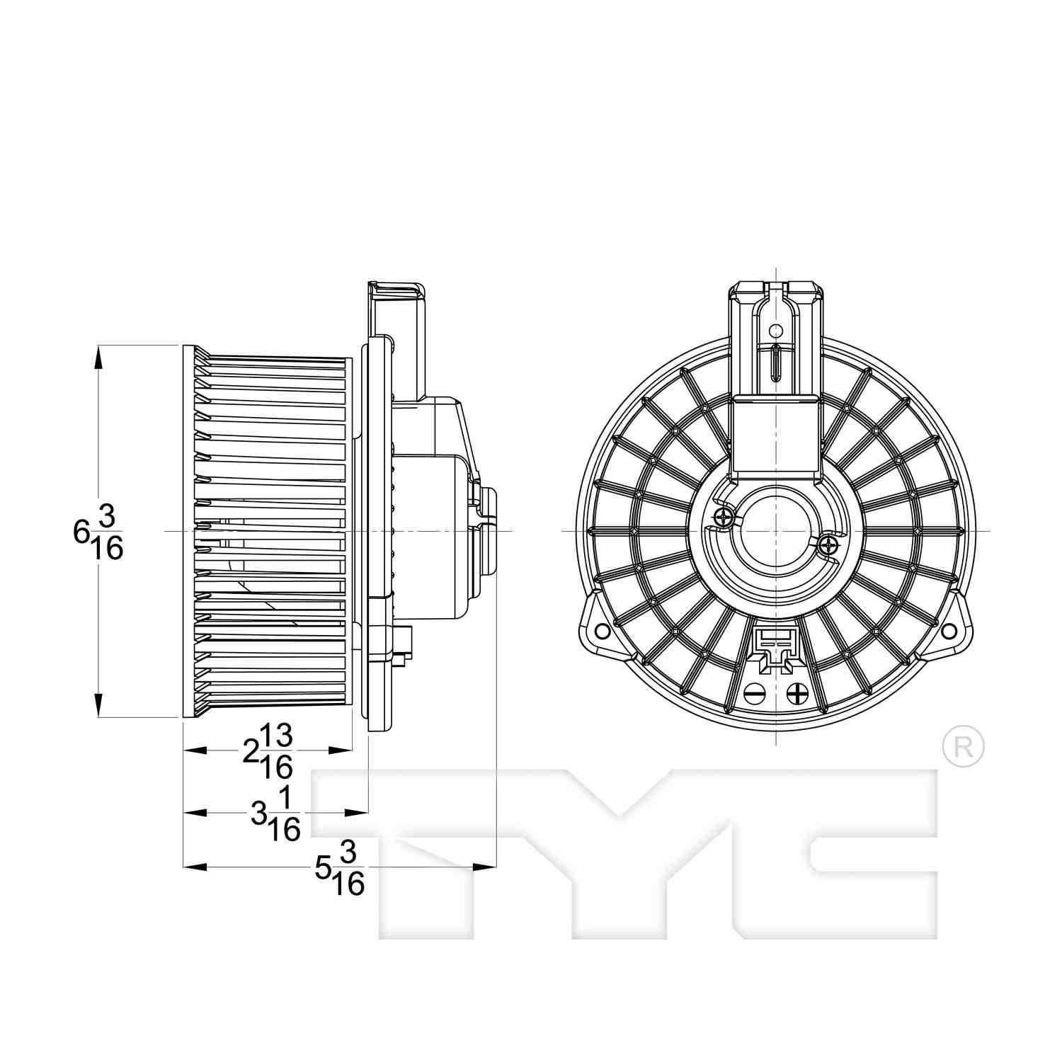 TYC HVAC Blower Motor 700296