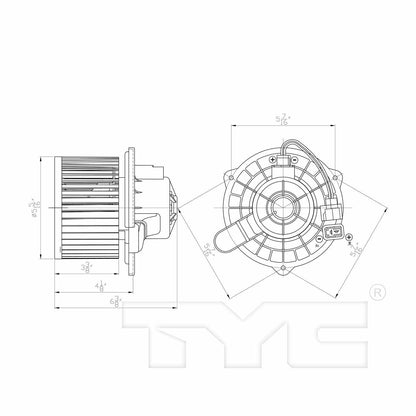 TYC HVAC Blower Motor 700300