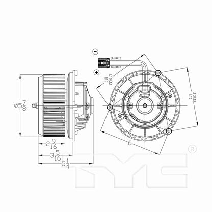 TYC HVAC Blower Motor 700307