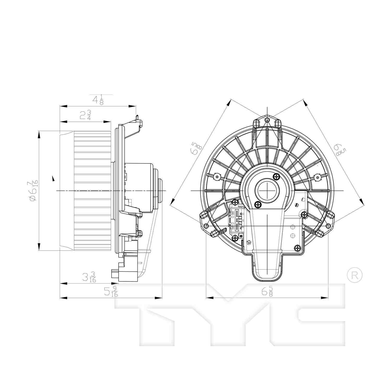 TYC HVAC Blower Motor 700308