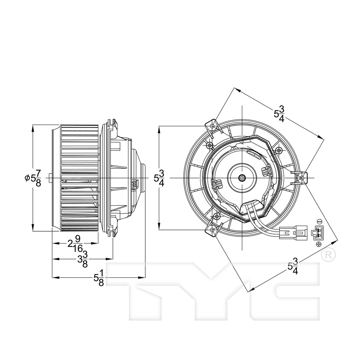 TYC HVAC Blower Motor 700309
