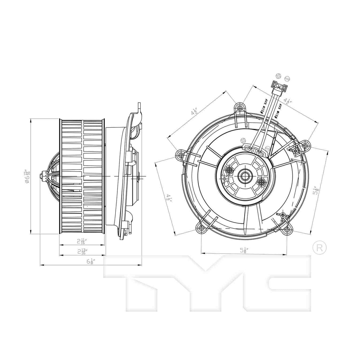 TYC HVAC Blower Motor 700310
