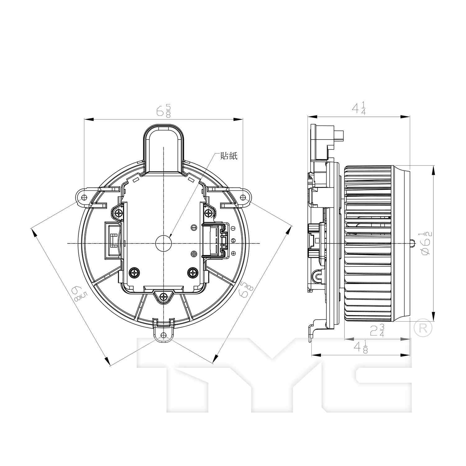 TYC HVAC Blower Motor 700313