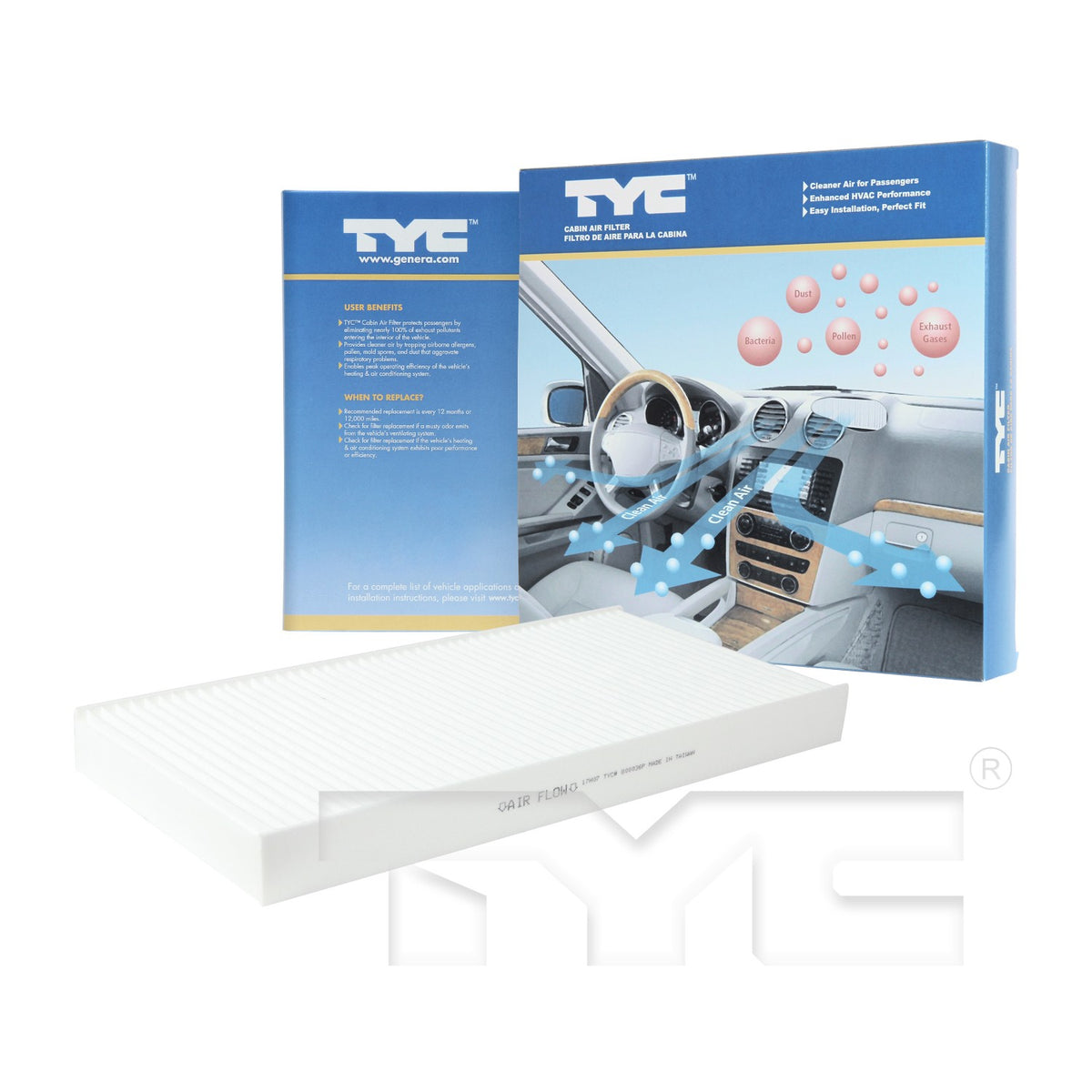 TYC Cabin Air Filter 800036P