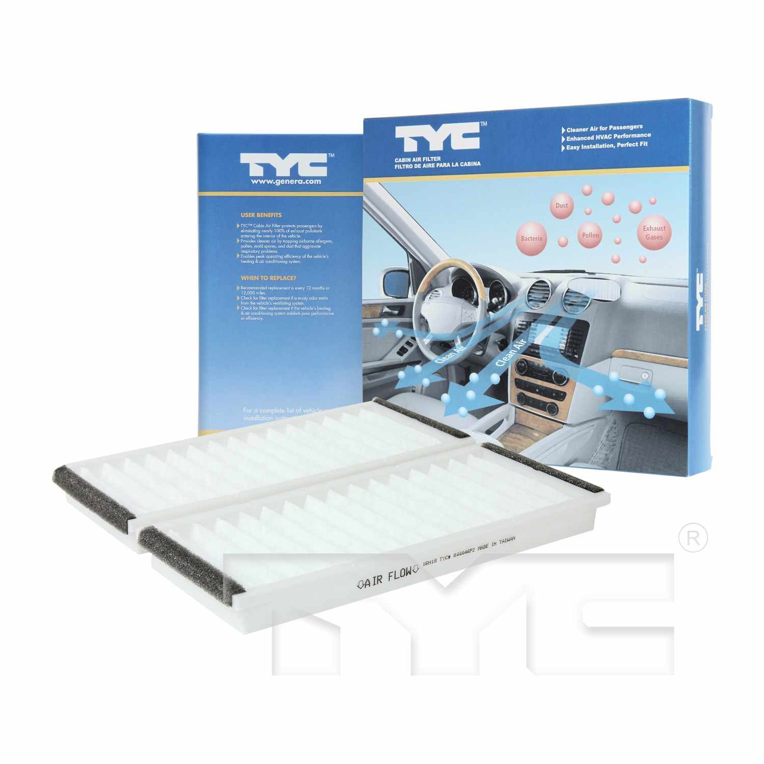 TYC Cabin Air Filter 800046P2