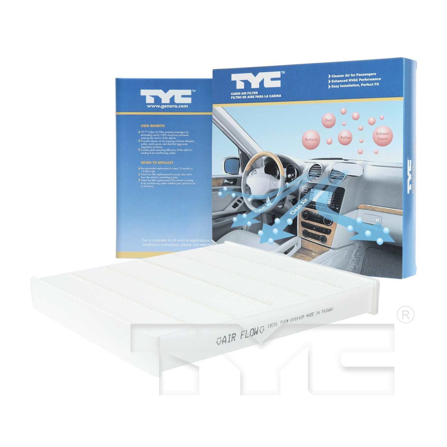TYC Cabin Air Filter 800143P