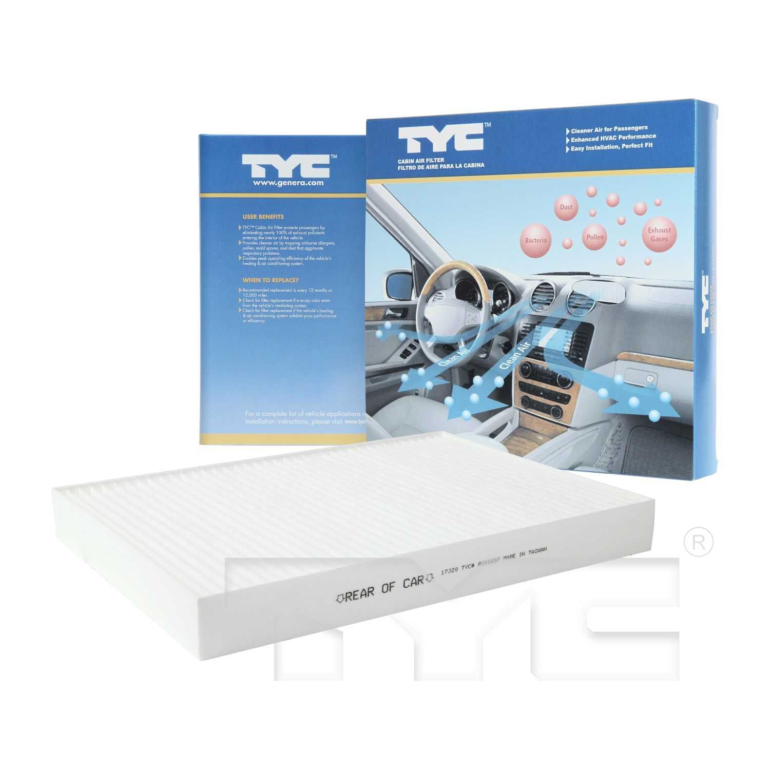 TYC Cabin Air Filter 800165P