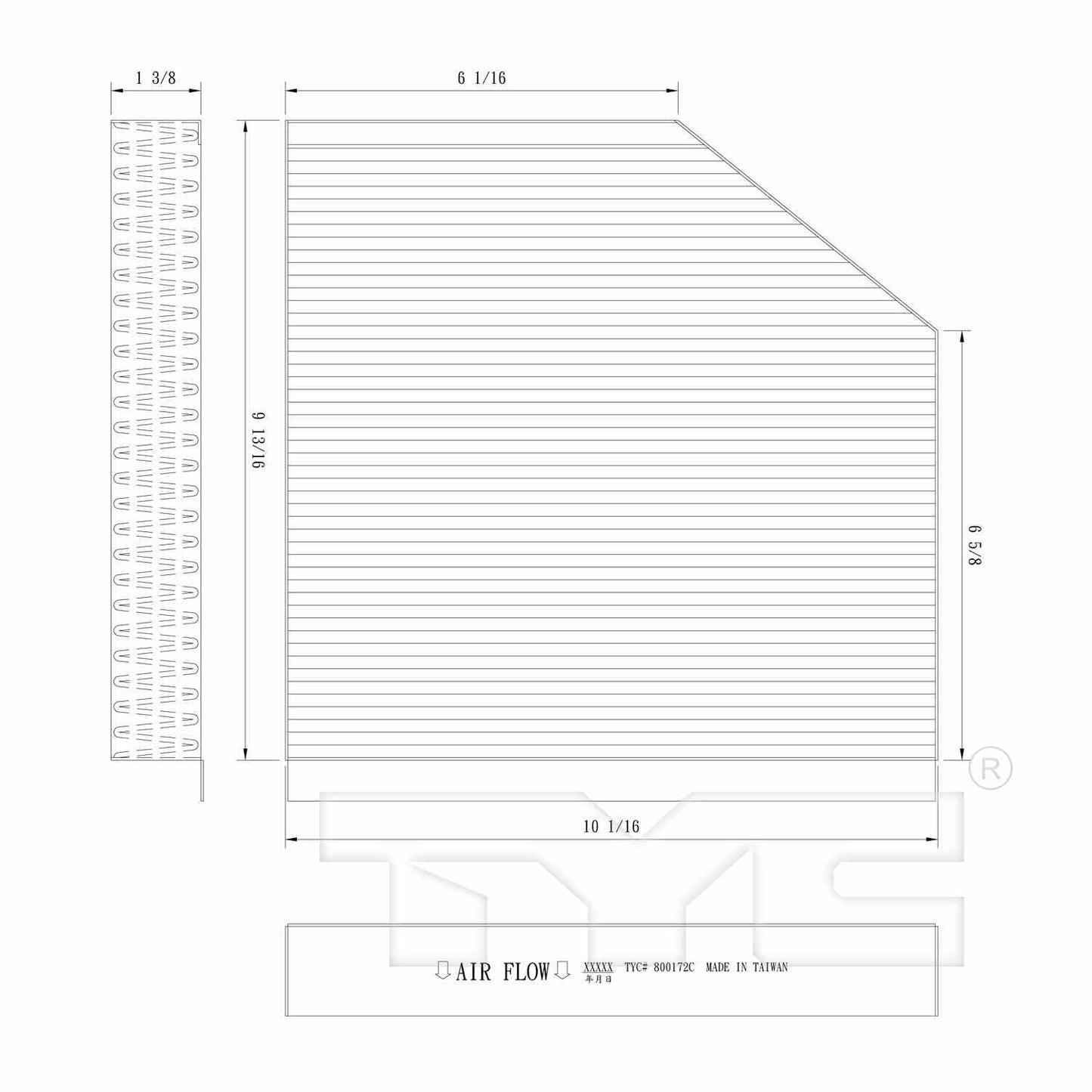 TYC Cabin Air Filter 800169C