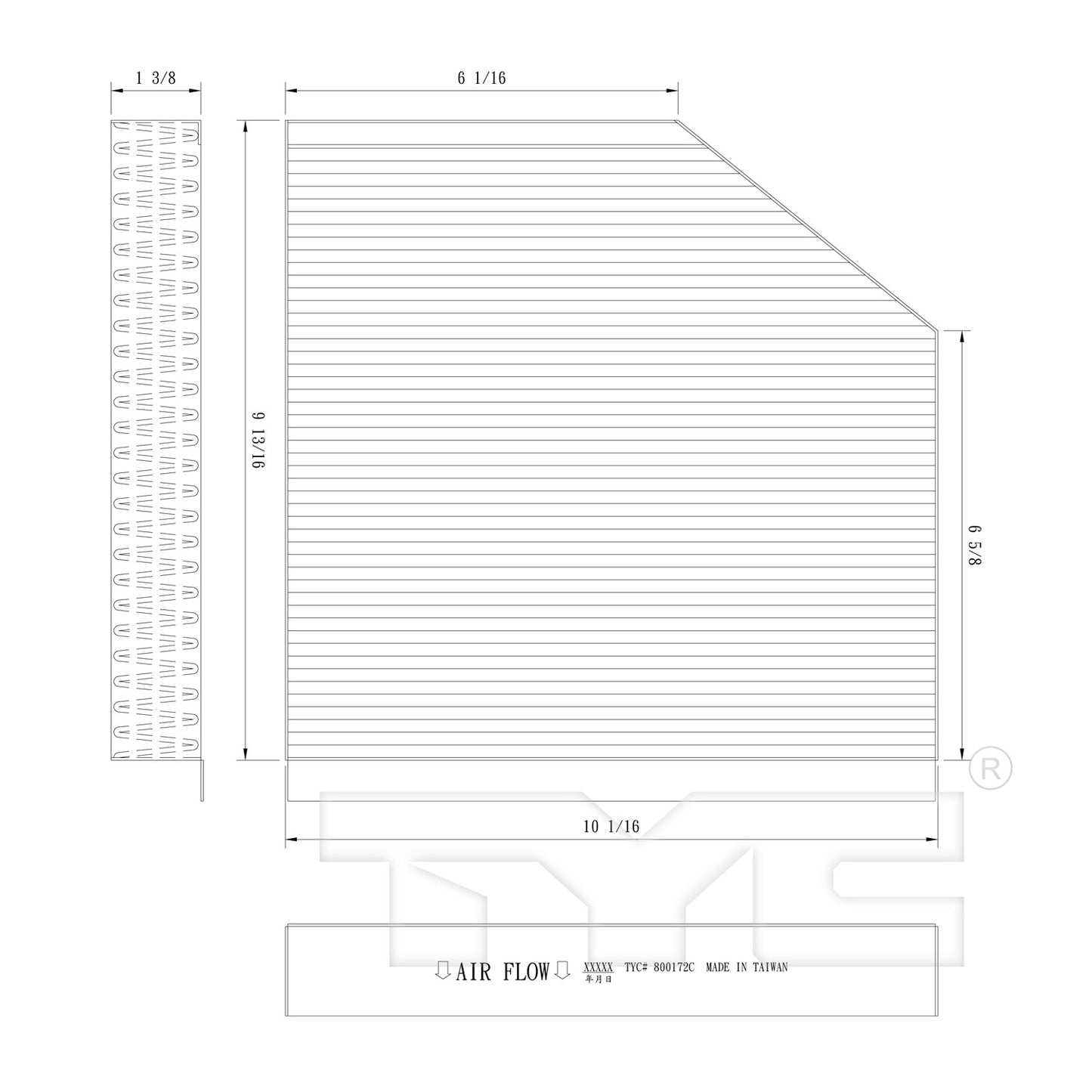 TYC Cabin Air Filter 800169C