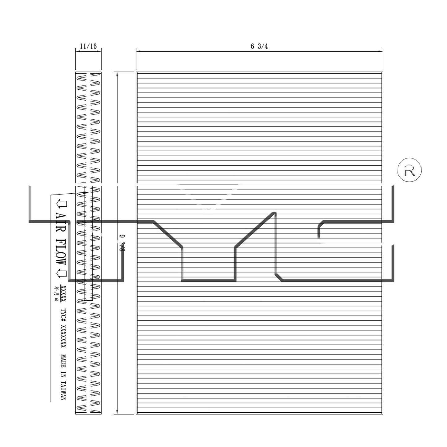 TYC Cabin Air Filter 800178C