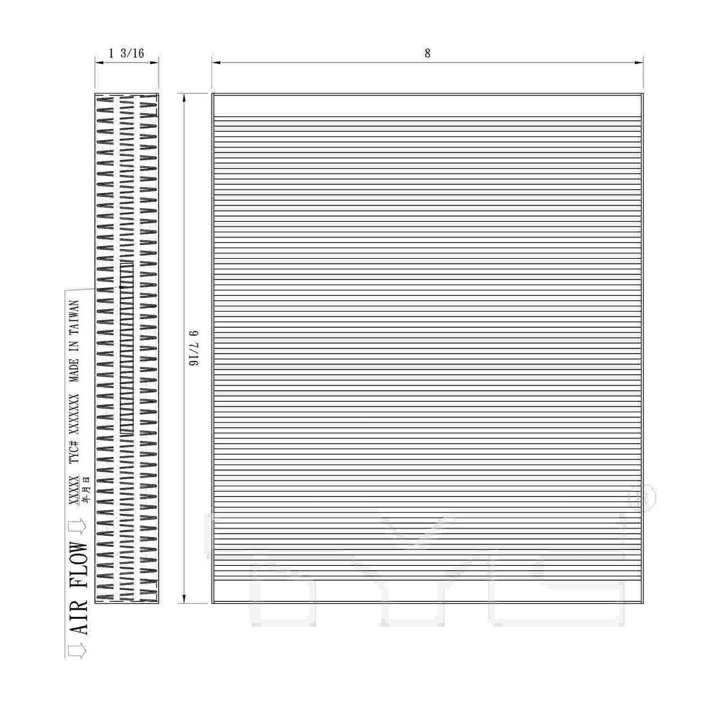 TYC Cabin Air Filter 800181P
