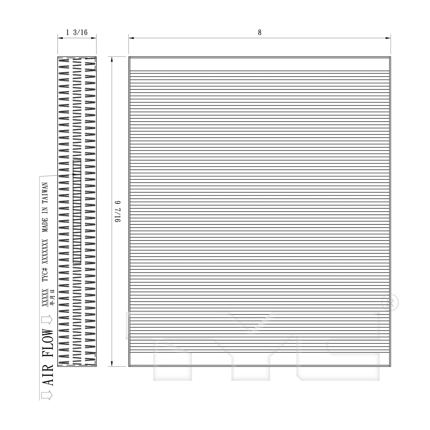 TYC Cabin Air Filter 800181P