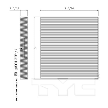 TYC Cabin Air Filter 800201P