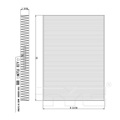 TYC Cabin Air Filter 800207C