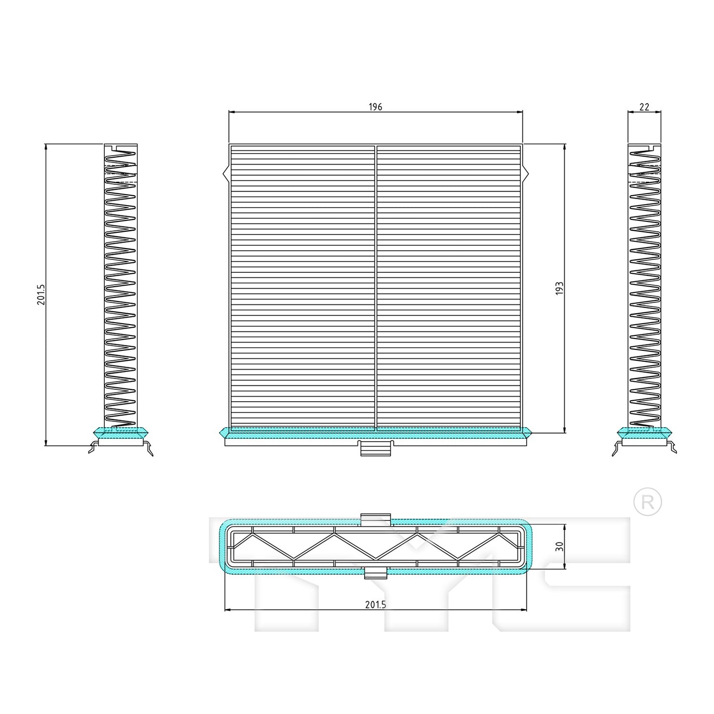 TYC Cabin Air Filter 800211P
