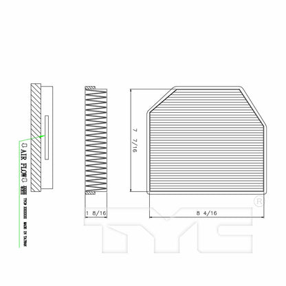 TYC Cabin Air Filter 800212C2