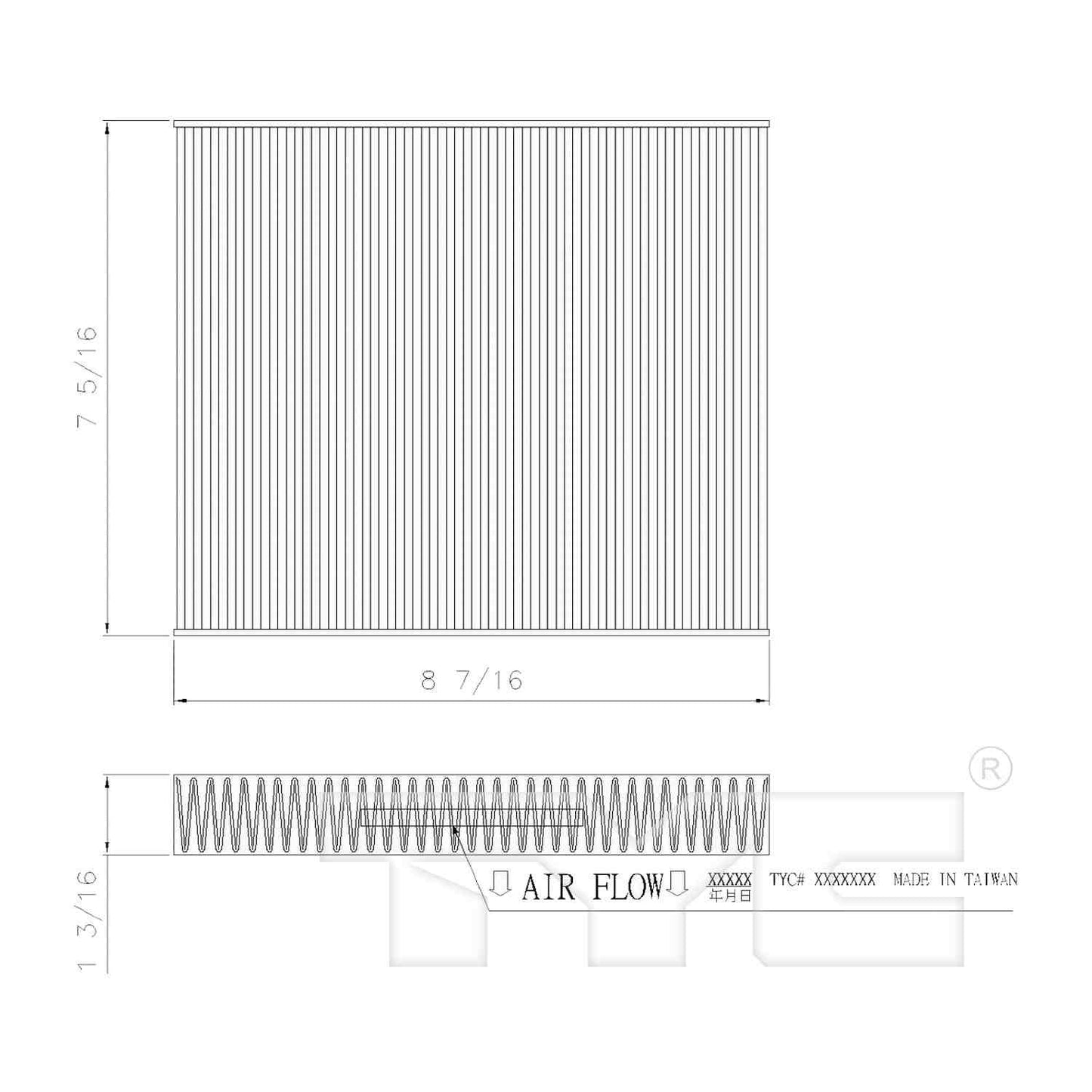 TYC Cabin Air Filter 800213P