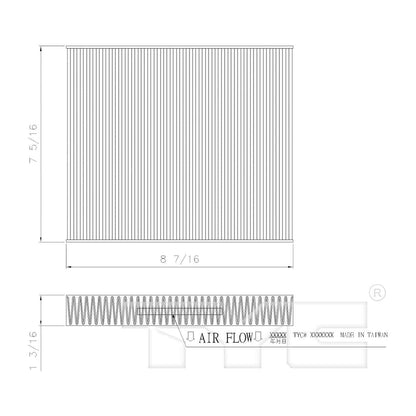 TYC Cabin Air Filter 800213P