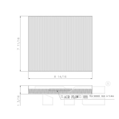 TYC Cabin Air Filter 800214P