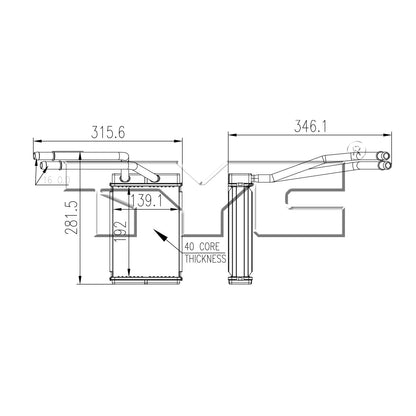 TYC HVAC Heater Core 96108