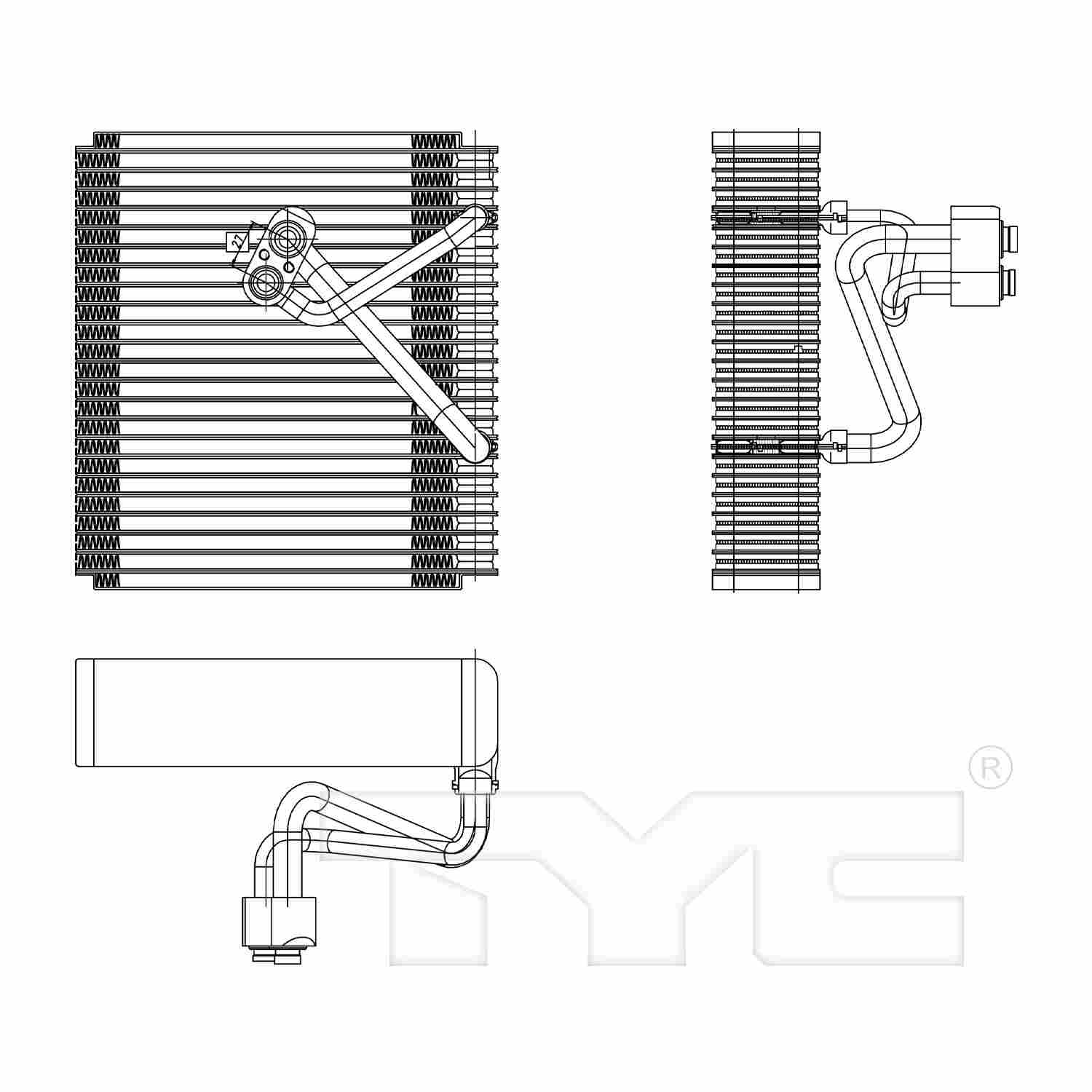 TYC A/C Evaporator Core 97108