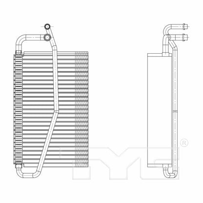 TYC A/C Evaporator Core 97142