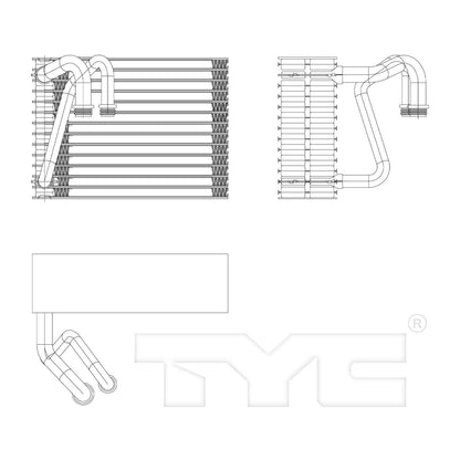 TYC A/C Evaporator Core 97147